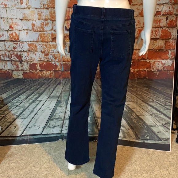 Betabrand Yoga Denim in Dark Indigo Straight Leg Style - Picture 5 of 8